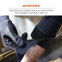 Adjustable: tighten or loosen hook and loop strap for desired support and fit