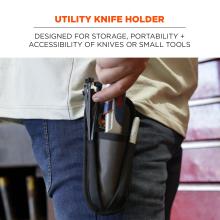 Utility knife holder: designed for storage, portability and accessibility of knives or small tools