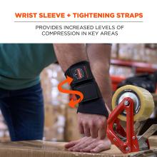 Wrist sleeve and tightening straps: provides increased levels of compression in key areas