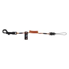 Single coil lanyard with swivel hook and detachable loop size small