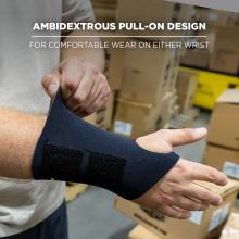 Ambidextrous pull-on design: for comfortable wear on either wrist