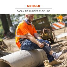 No bulk: easily fits under clothing