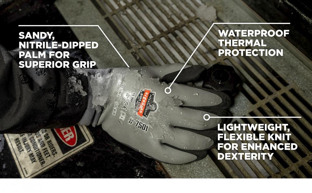 Coated Waterproof Winter Work Gloves