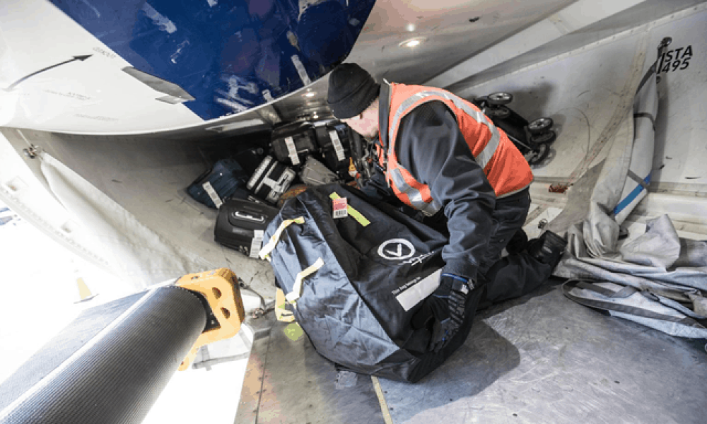 Loading cargo bay of the plane