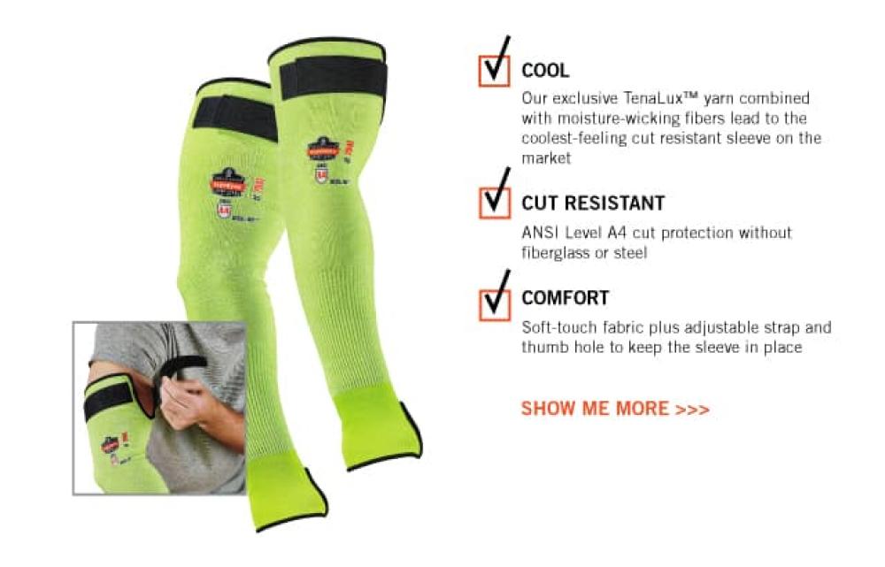 ProFlex Tenalux arm sleeves: Cool, cut resistant, comfortable